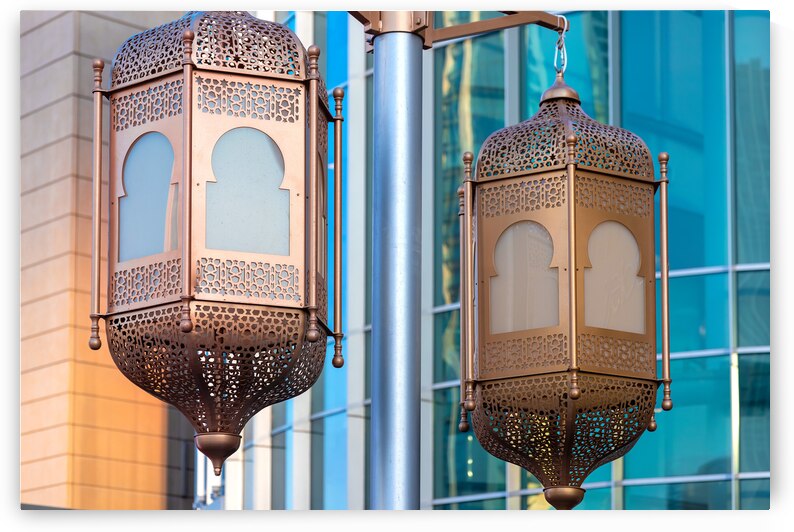 UAE Dubai downtown financial skyline and business shopping center near Dubai Mall by Elijah Lovkoff
