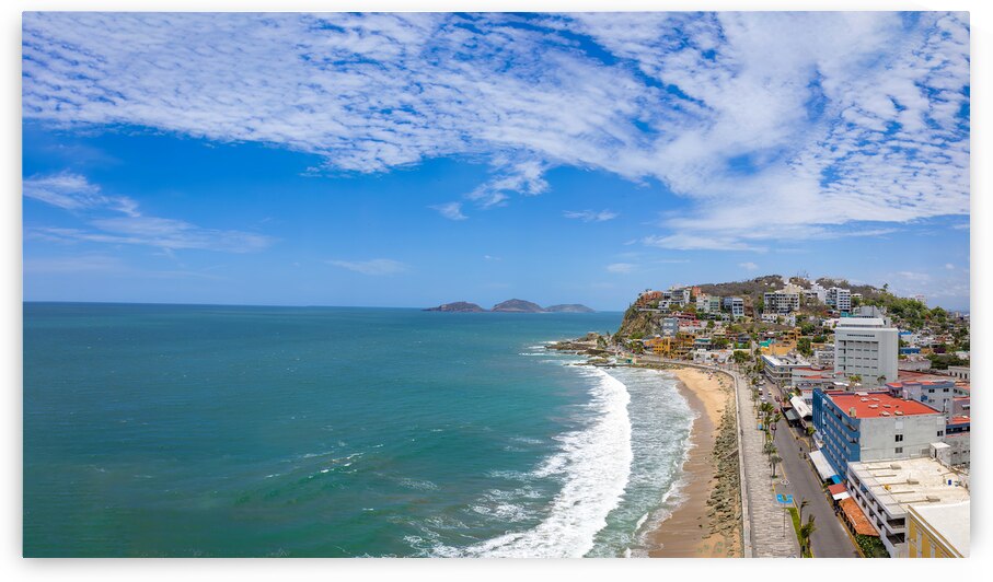 Mexico Mazatlan sea promenade El Malecon near tourist beaches and scenic panoramic landscapes by Elijah Lovkoff