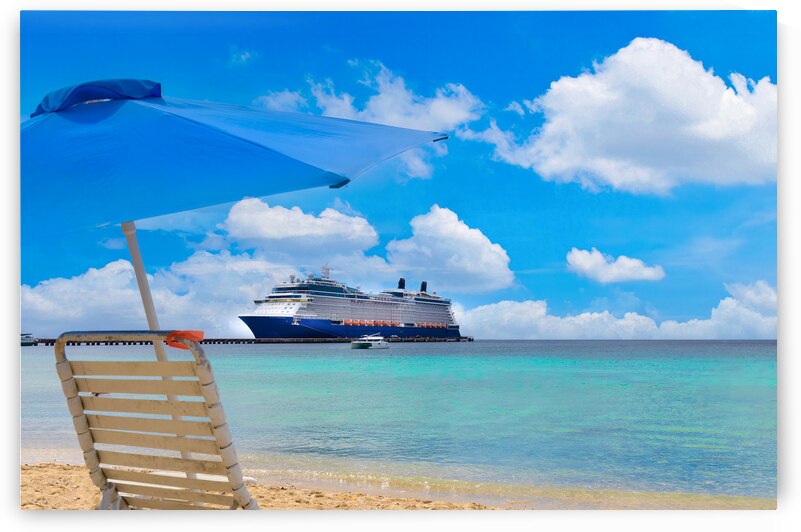 Cruise ship on Saint Croix Frederiksted US Virgin Islands on Caribbean vacation by Elijah Lovkoff