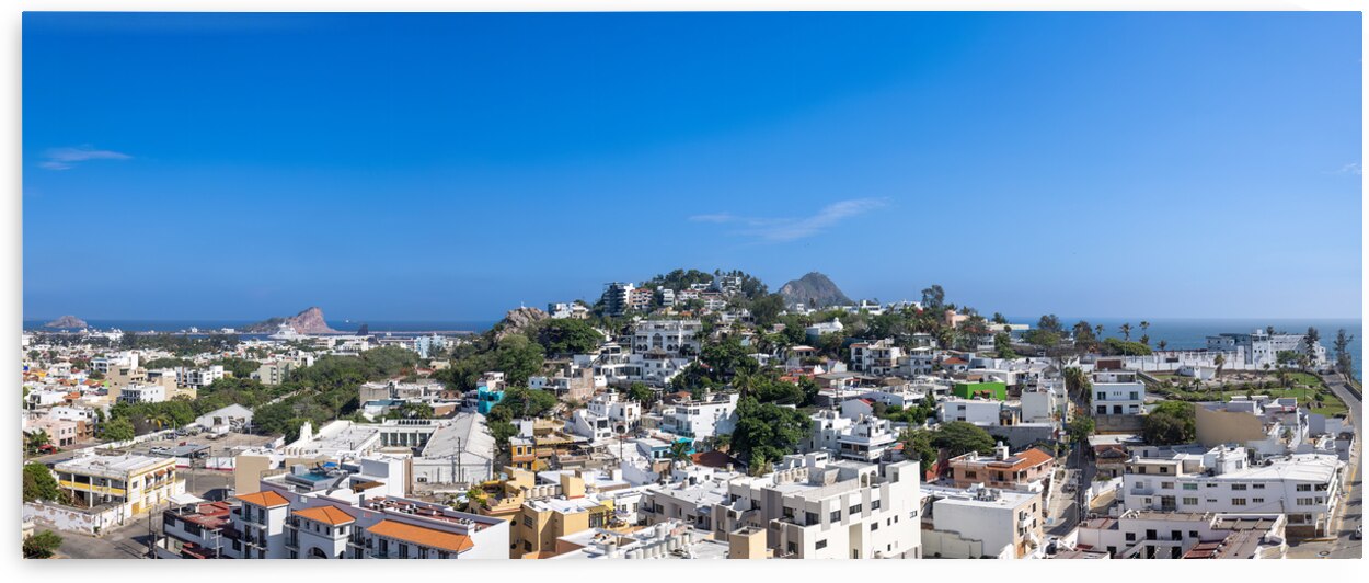 Mexico Mazatlan scenic panoramic views of historic center near El Malecon tourist beaches and scenic landscapes by Elijah Lovkoff
