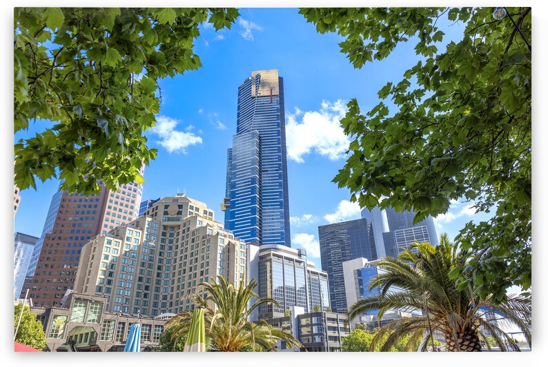 Australia scenic Melbourne downtown skyline panorama near financial business center by Elijah Lovkoff