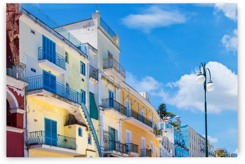 Italy scenic colorful Anacapri streets on Capri Island close to Naples by Elijah Lovkoff