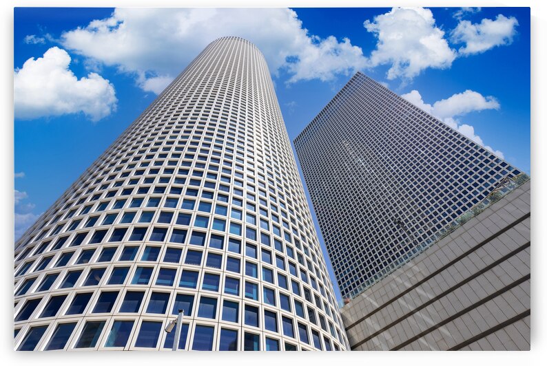 Israel Tel Aviv financial business district skyline with shopping malls and high tech offices by Elijah Lovkoff