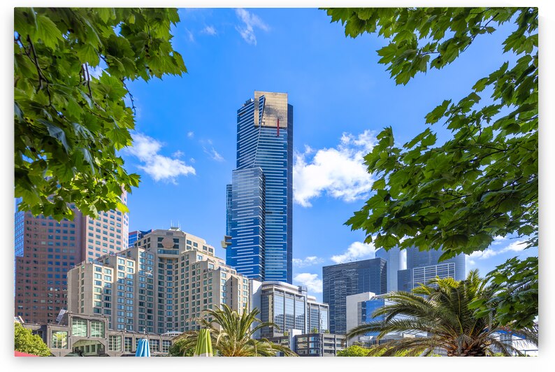 Australia scenic Melbourne downtown skyline panorama near financial business center by Elijah Lovkoff