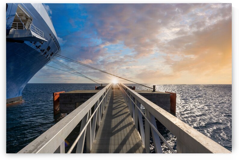 Scenic views from luxury cruise ship on Caribbean vacation in Puerto Rico by Elijah Lovkoff