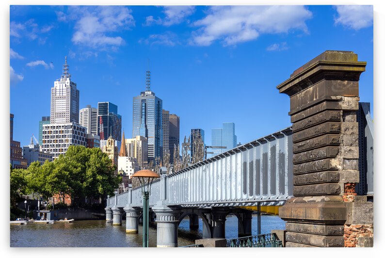 Australia scenic Melbourne downtown skyline panorama near financial business center by Elijah Lovkoff