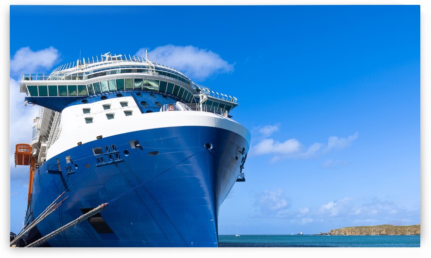 Cruise ship heading to Caribbean islands cruise vacation from Miami Florida USA by Elijah Lovkoff