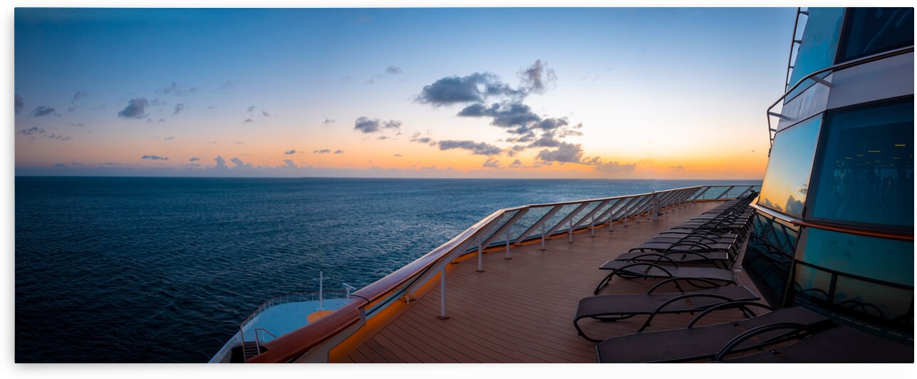 Scenic views from luxury cruise ship on Caribbean vacation in Puerto Rico by Elijah Lovkoff