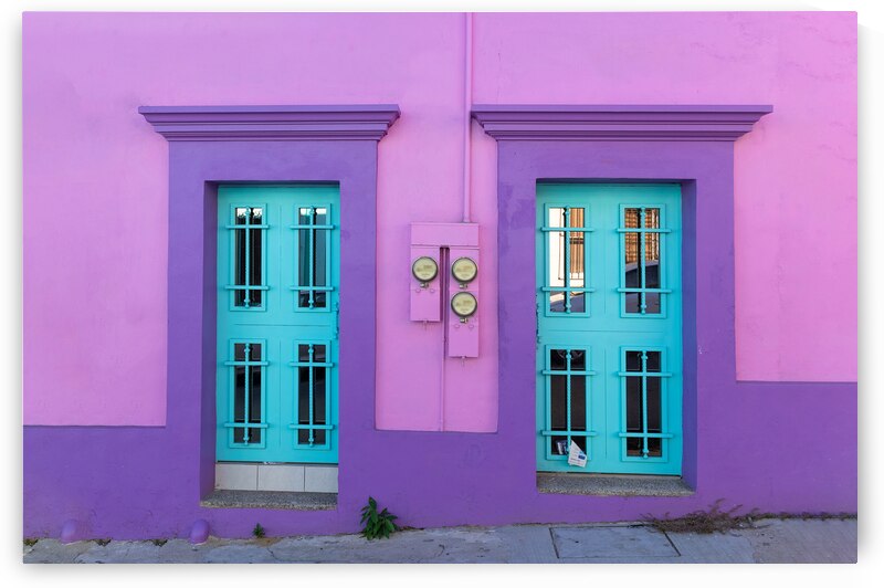 Mexico Mazatlan Colorful old city streets in historic city center near El Malecon promenade ocean shore Zona Hotelera Hotel Zone and central Mazatlan Basilica cathedral by Elijah Lovkoff