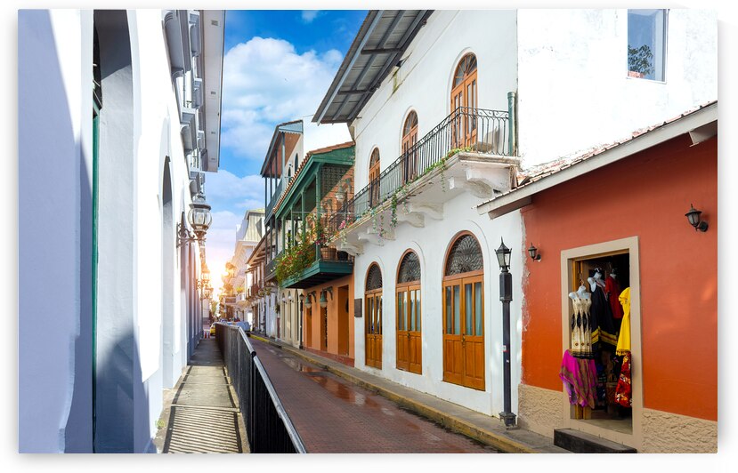 Panama Panama City historic center Casco Viejo colorful streets and colonial architecture by Elijah Lovkoff