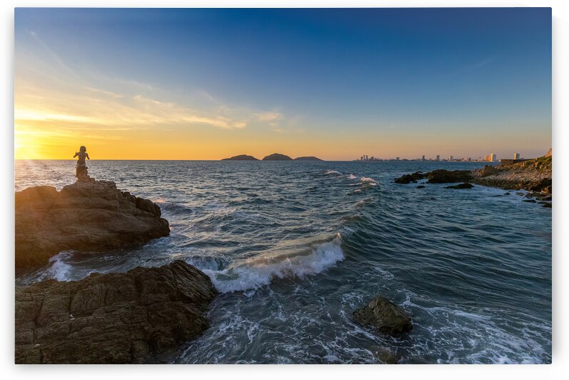 Mexico Mazatlan El Malecon with ocean views and restaurants near ocean promenade and old center by Elijah Lovkoff