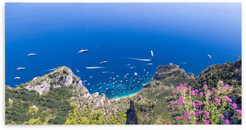 Italy scenic views of Capri Island and from panoramic lookout of Monte Salaro by Elijah Lovkoff