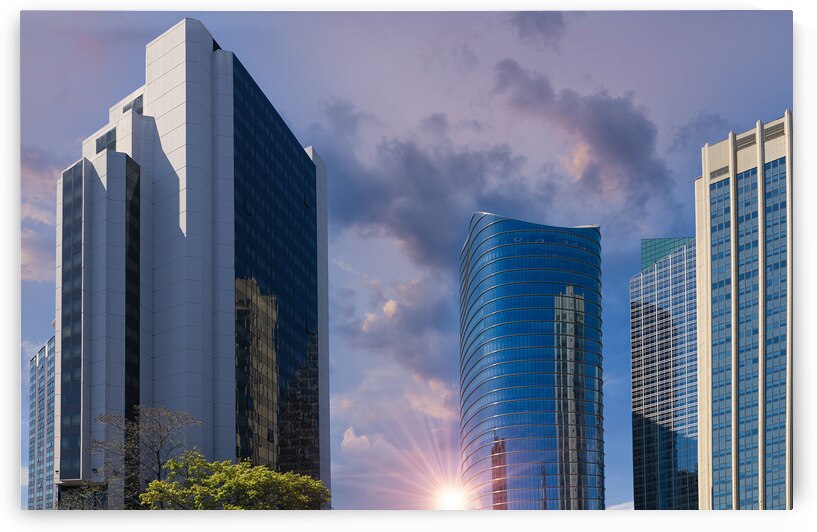 Argentina Buenos Aires panoramic financial center skyline and business development center by Elijah Lovkoff