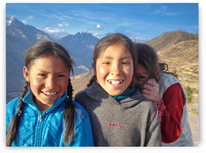 Cuzco Sacred Valley Peru. Yonge village girls by Elijah Lovkoff