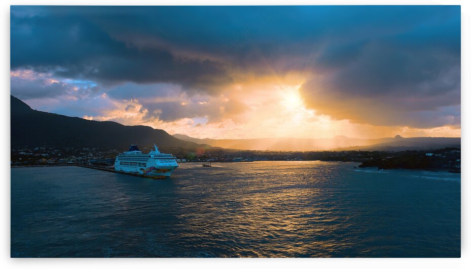 Cruise ship in Dominican Republic Puerto Plata on a Caribbean cruise vacation by Elijah Lovkoff