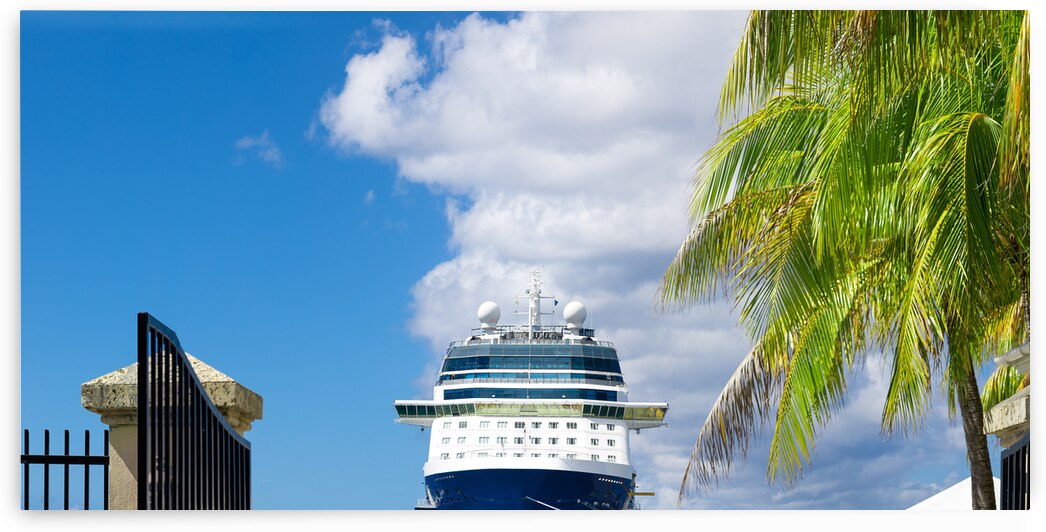 Cruise ship on Saint Croix Frederiksted US Virgin Islands on Caribbean vacation by Elijah Lovkoff