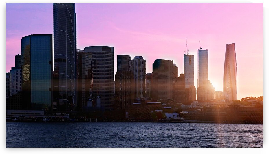 Australia scenic Sydney downtown skyline panorama and financial business center by Elijah Lovkoff