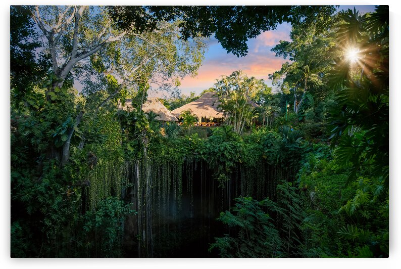 Mexico Ik Kil Cenote near Merida Yucatan Peninsula in Archeological Park near Chichen Itza by Elijah Lovkoff