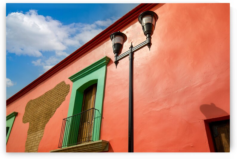 Oaxaca Mexico Scenic old city streets and colorful colonial buildings in historic city center by Elijah Lovkoff