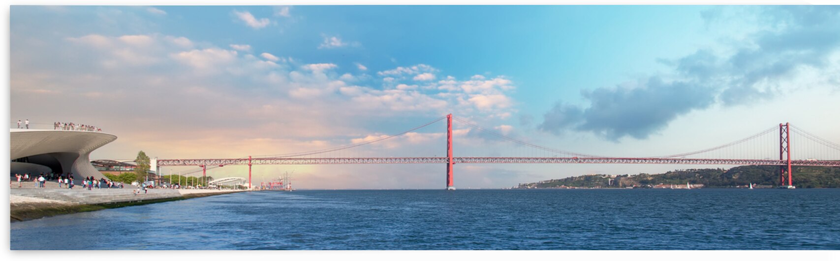Lisbon Landmark suspension 25 of April bridge by Elijah Lovkoff