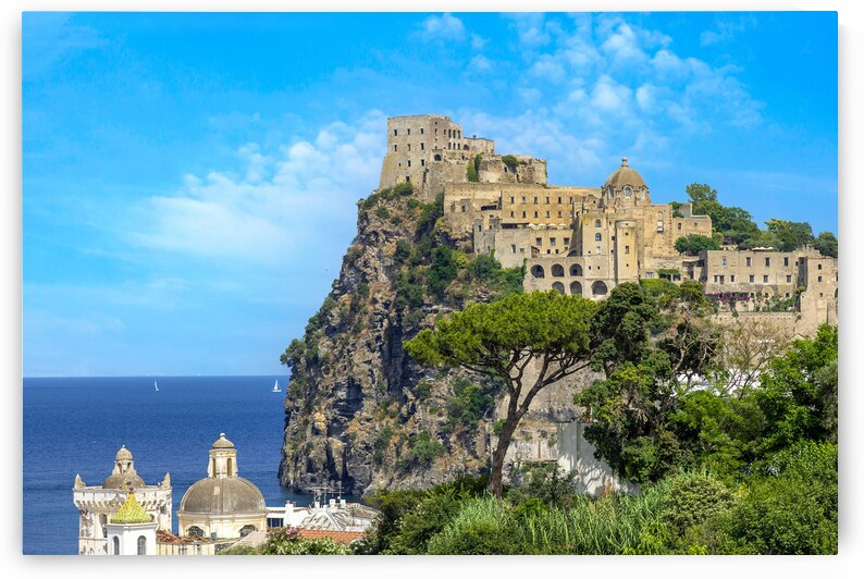 Italy scenic medieval Aragon castle Aragonese Castle om Ischia island near Naples by Elijah Lovkoff