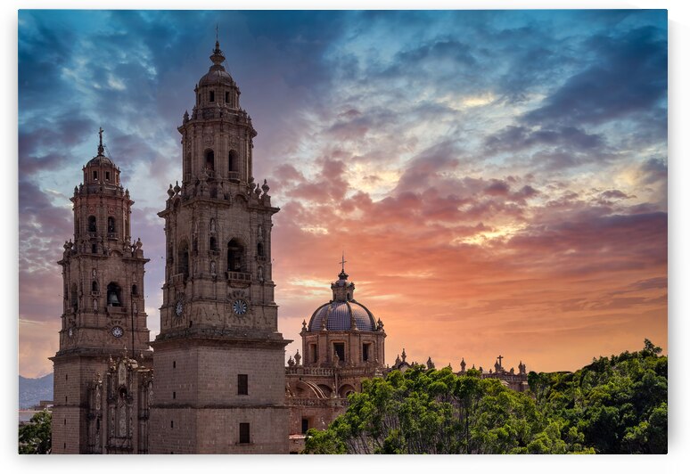 Mexico Morelia popular tourist destination Morelia Cathedral on Plaza de Armas in historic center by Elijah Lovkoff