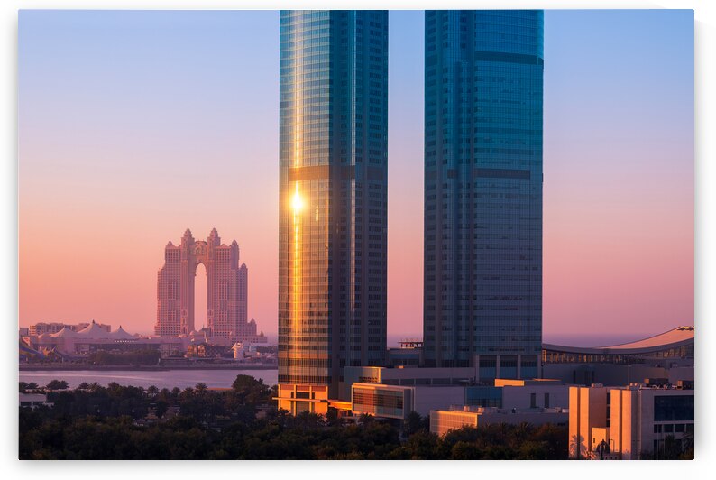 UAE United Arab Emirates Abu Dhabi downtown panorama and financial center skyline by Elijah Lovkoff