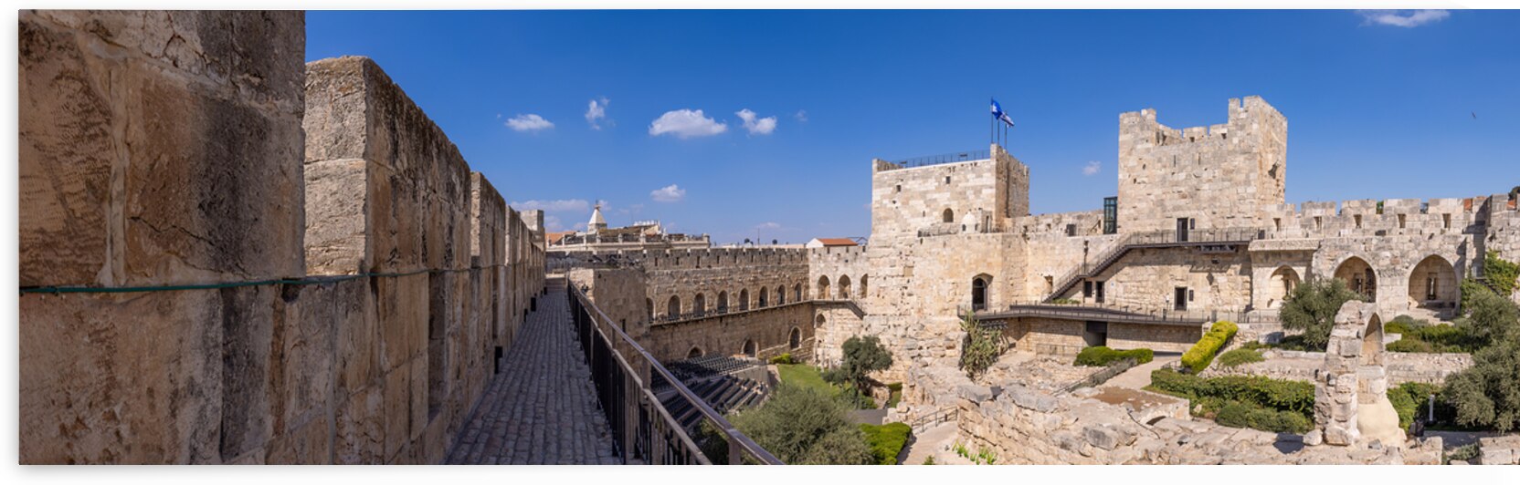 Jerusalem Israel landmark citadel Migdal David Tower of David in Old City near Jaffa Gate by Elijah Lovkoff