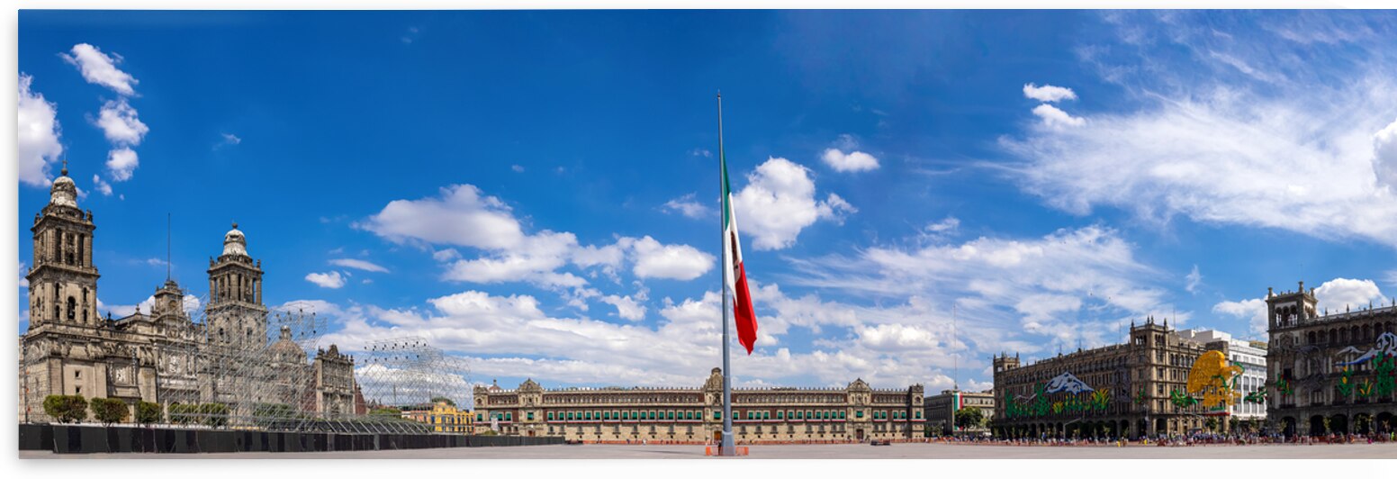 Central Zocalo Plaza and landmark Metropolitan Cathedral of the Assumption of Blessed Virgin Mary by Elijah Lovkoff