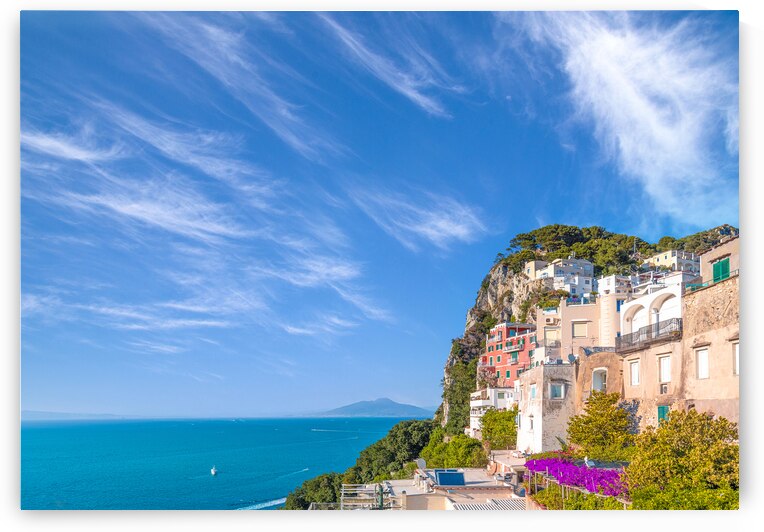 Italy scenic views of Capri from boat cruise around the island by Elijah Lovkoff