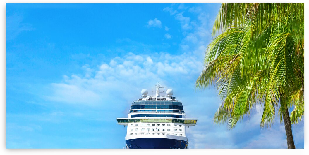Cruise ship on Saint Croix Frederiksted US Virgin Islands on Caribbean vacation by Elijah Lovkoff