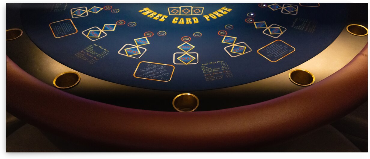 Casino gambling table waiting for gamblers and tourist to spend money by Elijah Lovkoff