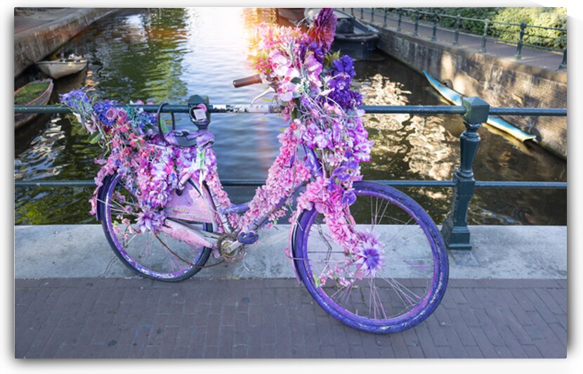 Holland Amsterdam canals with scenic bridges and historic city center UNESCO World Heritage site by Elijah Lovkoff