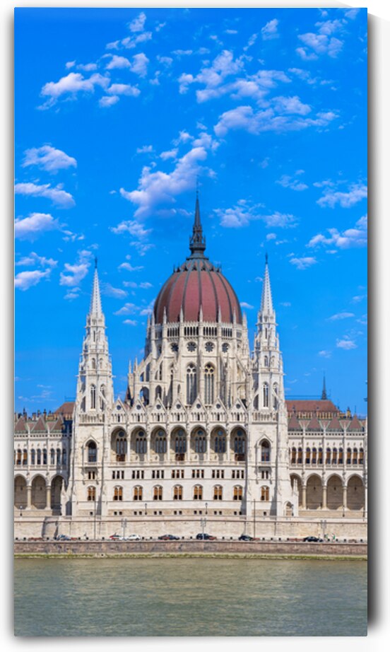 Hungary panoramic view of the Parliament and Budapest city skyline of historic center by Elijah Lovkoff