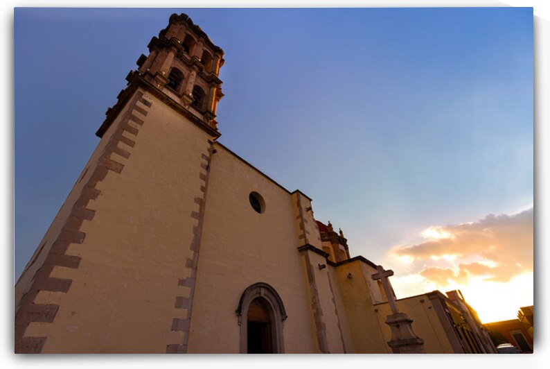 Mexico Catholic church of Templo de Santa Ana of Durango in colonial historic city center by Elijah Lovkoff
