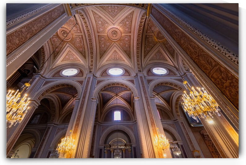 Famous scenic Morelia Cathedral located on Plaza de Armas in historic city center by Elijah Lovkoff