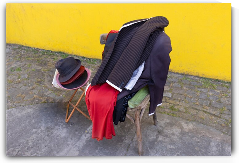 Buenos Aires Colorful buildings of El Caminito. Tango show performers and street dancers by Elijah Lovkoff