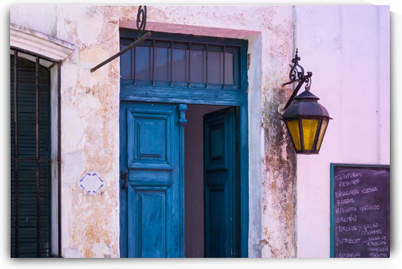 Uruguay colonial streets of Colonia Del Sacramento in historic center of Barrio Historico by Elijah Lovkoff