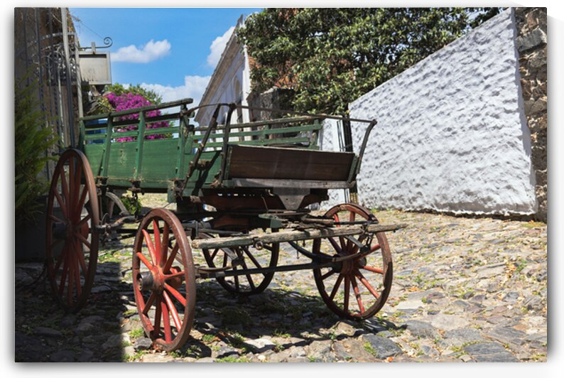 Uruguay colonial streets of Colonia Del Sacramento in historic center of Barrio Historico by Elijah Lovkoff