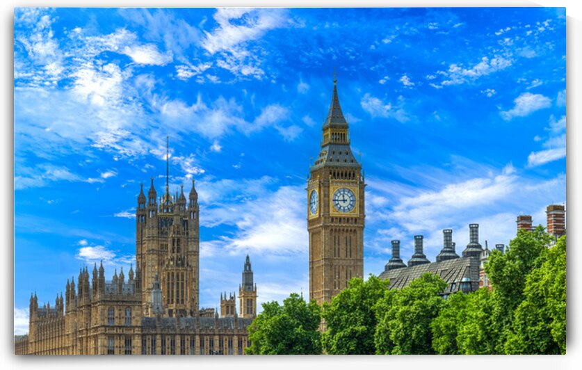 London Tower of Big Ben on Parliament Square Great Bell of Clo by Elijah Lovkoff