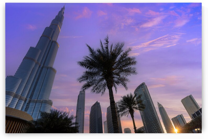 UAE Dubai downtown financial skyline and business shopping center near Dubai Mall by Elijah Lovkoff