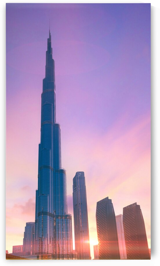UAE Dubai downtown financial skyline and business shopping center near Dubai Mall by Elijah Lovkoff