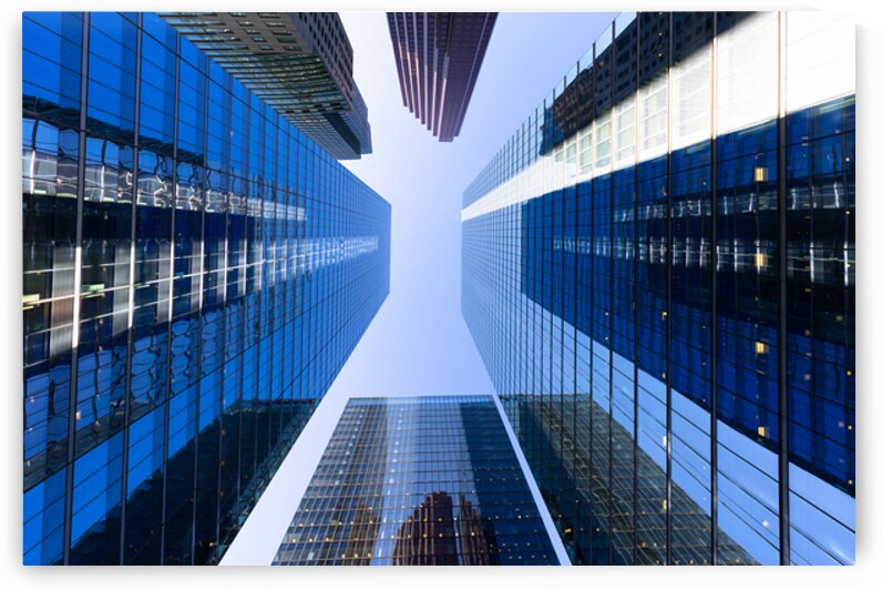 Toronto financial district skyline panorama with luxury condos and financial offices by Elijah Lovkoff