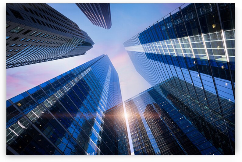 Toronto financial district skyline panorama with luxury condos and financial offices by Elijah Lovkoff