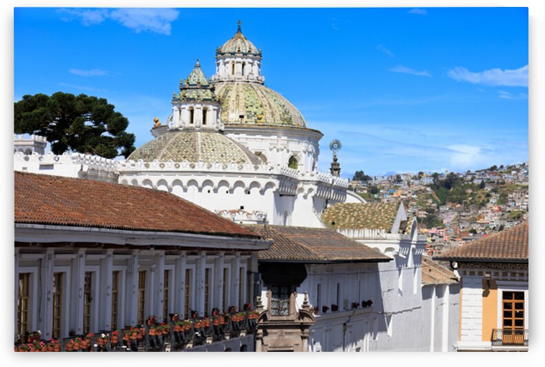 Quito Ecuador. Society of Jesus church near cathedral basilica San Francisco in historic center by Elijah Lovkoff
