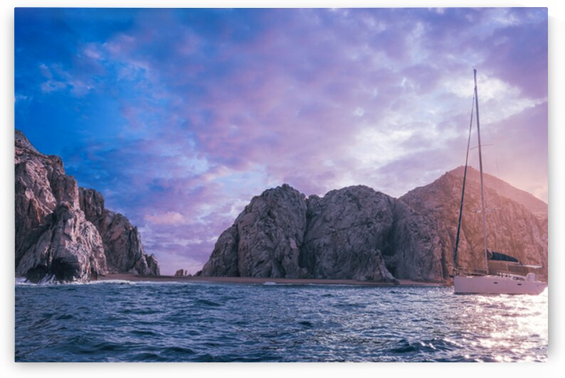 Scenic tourist destination Arch of Cabo San Lucas El Arco close to Playa Amantes Lovers Beach known as Playa Del Amor and Playa del Divorcio Divorce Beach by Elijah Lovkoff
