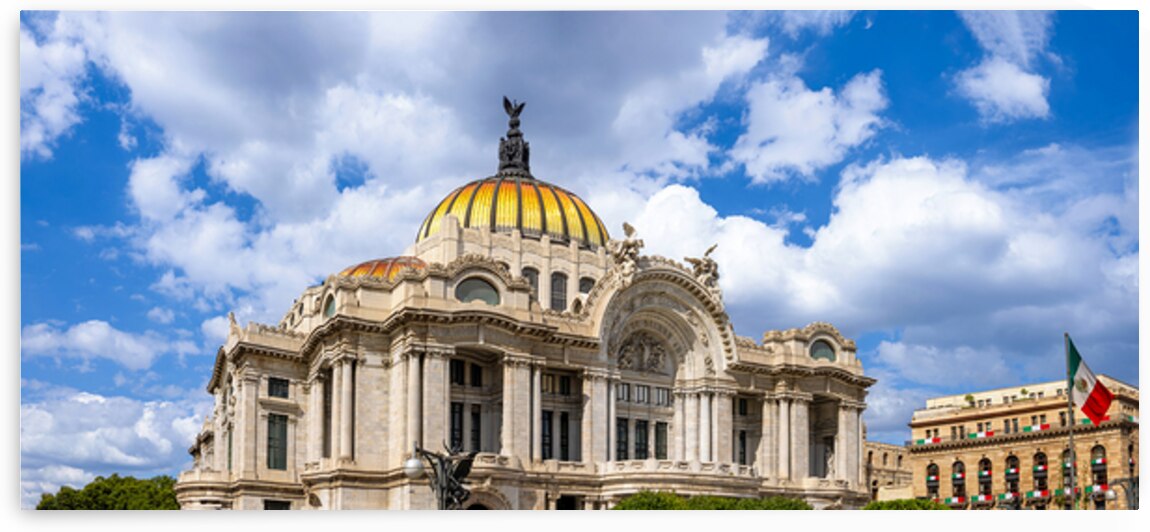 Landmark Palace of Fine Arts Palacio de Bellas Artes in Alameda Central Park near Mexico City Zocalo Historic Center  by Elijah Lovkoff