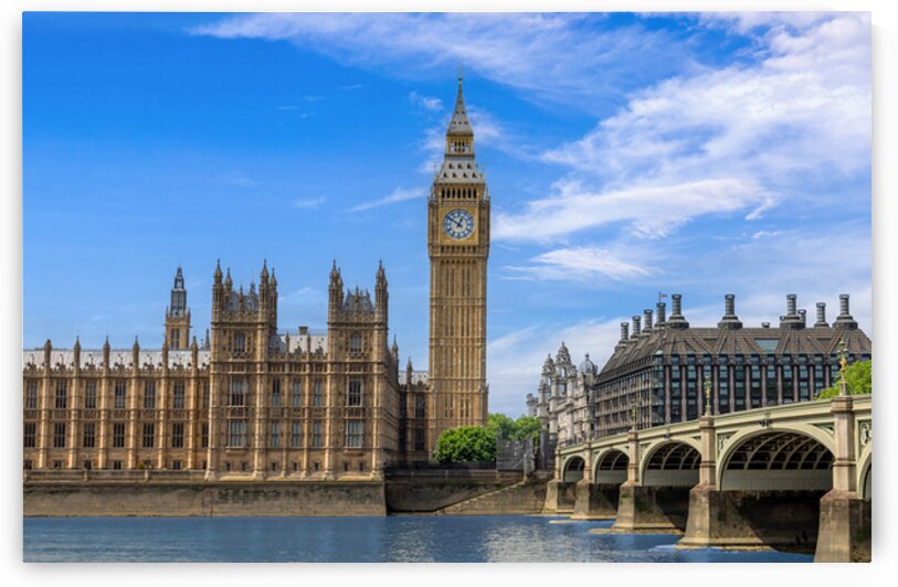London Tower of Big Ben on Parliament Square Great Bell of Clock by Elijah Lovkoff