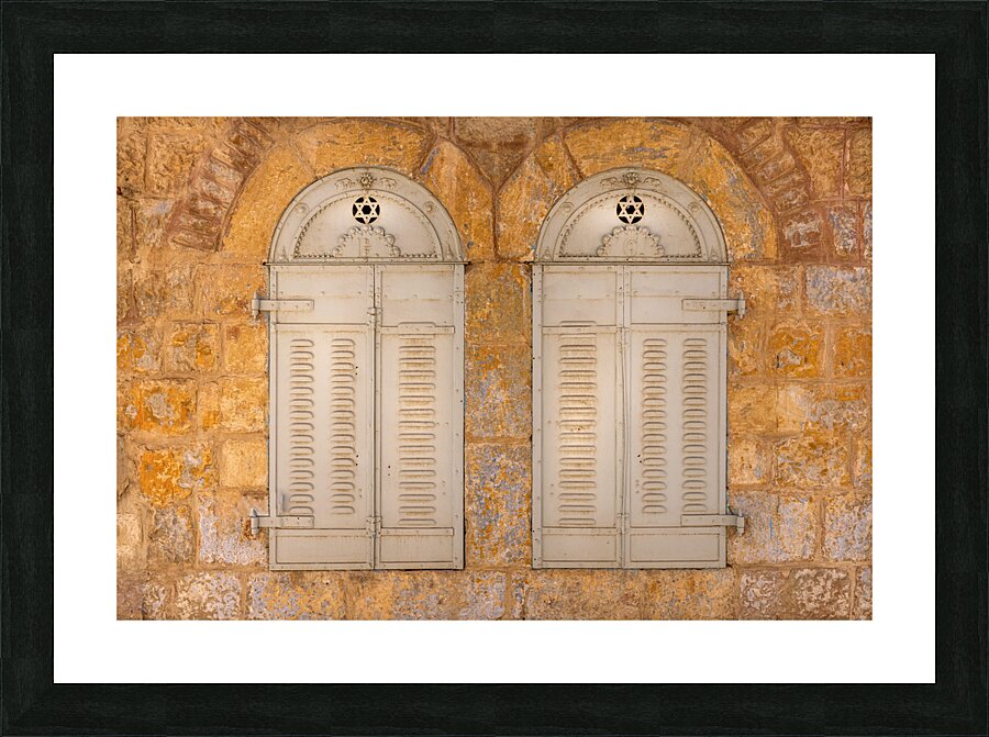Israel Jerusalem old narrow streets of Nahlaot historic neighborhood with many small synagogues Picture Frame print