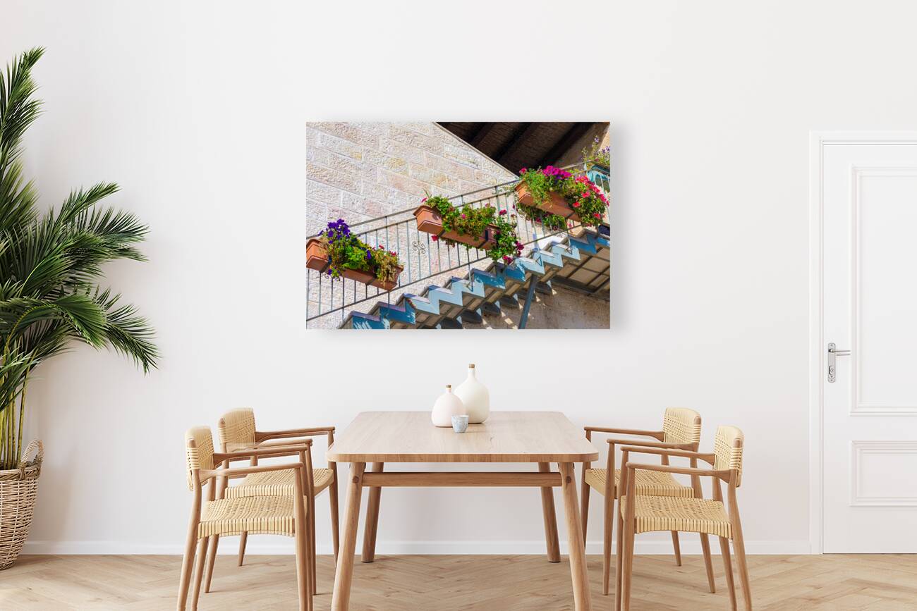 Israel Jerusalem old narrow streets of Nahlaot historic neighborhood with many small synagogues Reproduction